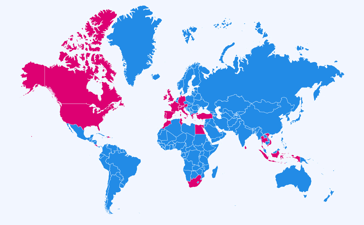 Carte géopolitique interactive